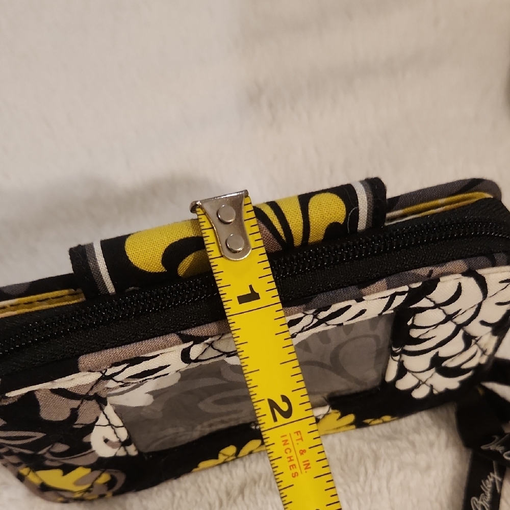 Vera Bradley Baroque Smartphone Wristlet - Black, Yellow, and White Floral - Picture 9 of 9